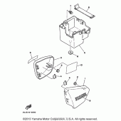 Схема узла: Боковая крышка Yamaha XV250 Virago
