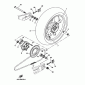 Схема вузла: Заднє колесо Yamaha MT03 MT-03