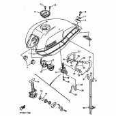 Схема узла: Топливный бак Yamaha XJR1200