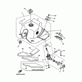 Схема вузла: Паливний бак Yamaha XT225 XT225