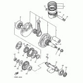 Схема узла: Коленчатый вал и Поршень Yamaha XT600 XT600