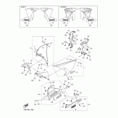 Схема вузла: Облицювальні елементи Yamaha YZF-R1 R1