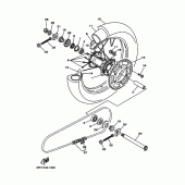 Схема вузла: Заднє колесо Yamaha WR250 WR250F