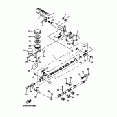 Схема вузла: Задній гальмівний циліндр Yamaha XV1700 Road Star S