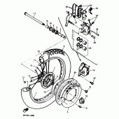 Схема узла: Переднее колесо Yamaha XTZ660 Tenere