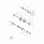 Схема вузла: Трансмісія Yamaha TTR90 TT-R90