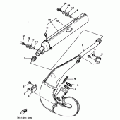 Схема узла: Выхлопная система Yamaha YZ250 YZ250