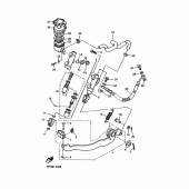Схема вузла: Задній гальмівний циліндр Yamaha XT600 XT600