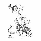 Схема вузла: Вихлопна система Yamaha XV400 Virago