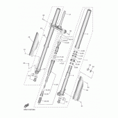 Схема узла: Вилка передней оси Yamaha YZ450F YZ450F