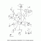 Схема вузла: Електроустаткування (2) Yamaha XVS1100 V-Star Midnight Custom