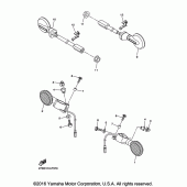 Схема вузла: Поворотники Yamaha XVS1300 Stryker Bullet Cowl Cruiser