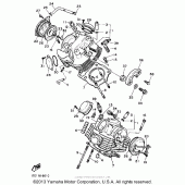 Схема узла: Головка цилиндра Yamaha XV1100 Virago