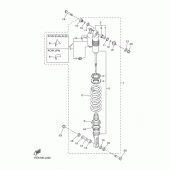 Схема узла: Задняя подвеска Yamaha YZ250 YZ250F