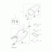 Схема вузла: Сидіння Yamaha YZF-R125