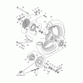 Схема узла: Заднее колесо Yamaha YBR125