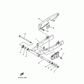 Схема вузла: Задній важіль та підвіска Yamaha FZX250 ZEAL