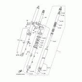 Схема вузла: Вилка передньої осі Yamaha TDM900