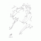 Схема вузла: Бічна кришка Yamaha YP250 X-MAX