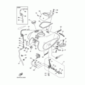 Схема вузла: Паливний бак Yamaha XVS250 Drag Star