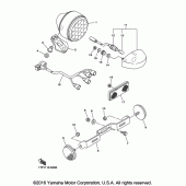 Схема вузла: Задній ліхтар (Стоп сигнал) Yamaha XVS950 Bolt