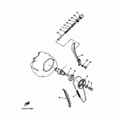 Схема вузла: Розподільний вал та Ланцюг ГРМ Yamaha TW200