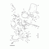 Схема вузла: Кермо та Тросики Yamaha YP250 X-MAX