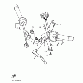 Схема вузла: Пульт управления рулевой и Рычаг Yamaha XJ600 Diversion (Naked)