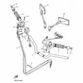 Схема узла: Руль и Тросики Yamaha XJR1200