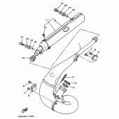 Схема вузла: Вихлопна система Yamaha YZ250 YZ250