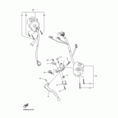 Схема узла: Пульт управления рулевой и Рычаг Yamaha XJ6 XJ6-N (Naked, ABS)