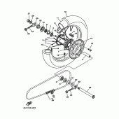 Схема узла: Заднее колесо Yamaha YZ125
