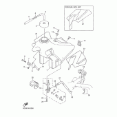 Схема узла: Топливный бак Yamaha WR400F