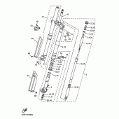 Схема узла: Вилка передней оси Yamaha YZ400
