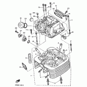 Схема вузла: Головка циліндра Yamaha XT600 XT600