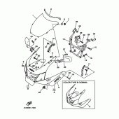 Схема узла: Облицовочные элементы 1 Yamaha TRX850