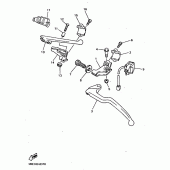Схема узла: Пульт управления рулевой и Рычаг Yamaha YZ400