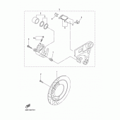 Схема вузла: Задній гальмівний супорт Yamaha XVS1300 V-Star Classic