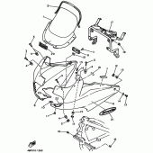 Схема вузла: Лицьові панелі 1 Yamaha XJ400 Diversion (S-TYPE)