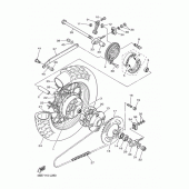 Схема вузла: Заднє колесо Yamaha XV250 V-Star