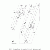 Схема узла: Вилка передней оси Yamaha XV250 V-Star