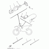 Схема узла: Электрооборудование 1 Yamaha YZ250 YZ250