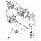 Схема узла: Сцепление Yamaha DT125 DT125