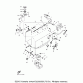 Схема узла: Задний тормозной цилиндр Yamaha XVS950 V-Star Tourer
