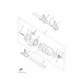 Схема вузла: Копірний вал та Вилки Yamaha XVS650 Drag Star Classic