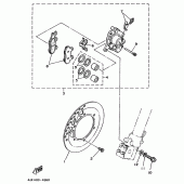 Схема узла: Передний тормозной суппорт Yamaha YZ250 YZ250