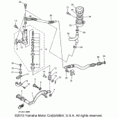 Схема вузла: Задній гальмівний циліндр Yamaha YZF600R Thundercat