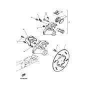 Схема узла: Задний тормозной суппорт Yamaha TT600