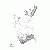 Схема вузла: Вихлопна система Yamaha YZF-R6/YZF600 R6