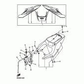 Схема вузла: Бічна кришка Yamaha YZF-R6/YZF600 R6